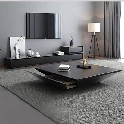 China Nordic Style Custom Adjustable Household Quality Square Tea Table Coffee Table Minimalist Luxury Coffee Table Combination Nordic Style for sale