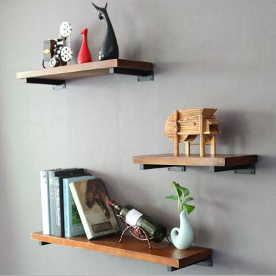 China Living Room One Word Storage Shelf Wall Shelf Solid Wood Wall Hanging Decoration Kitchen Divider Shelf Wall Shelf for sale