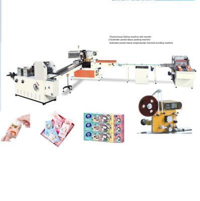 China Pocket Tissue Paper Production Line With Pocket Tissue Packing Machine à venda