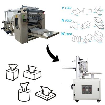 China Paper Folding Facial Tissue Making Machine Embossing Production Line Machinery for sale