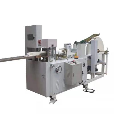 China Automatic small business Napkin Making Machine serviette tissue with embossing and color printing Te koop