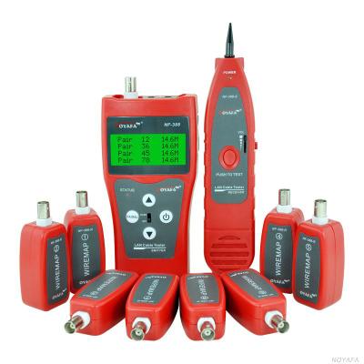 China Free Shipping Portable Portflash Function Cable Tester NF-388 RJ11 RJ45 BNC Wire Tracer With 8 Remote for sale