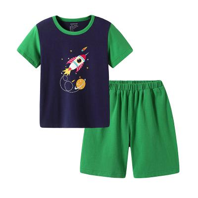 China Lightweight Breathable Summer Wear Pajamas Home Pajamas Knitted Pajamas Set For Kids for sale