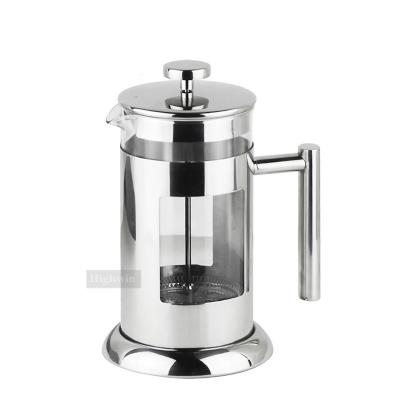 China Glass Viable Wholesale Unbreakable French Coffee Borosilicate Press Cover Frame Stainless Steel French Press for sale