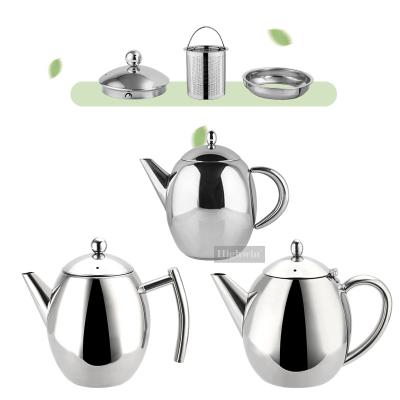 China Sustainable Factory Loose Tea 500ml Morden Teapot Set Stainless Steel for sale