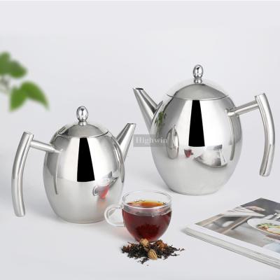 China Sustainable Factory Single Wall Stainless Steel Teapot and Kettle for sale