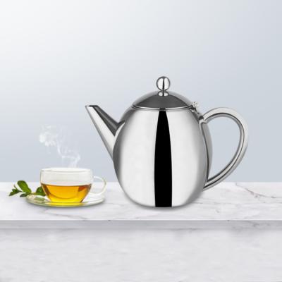 China Sustainable Highwin Factory Wholesale Teapot Stainless Steel Double Wall Teapot Steel for sale