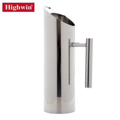 China Highwin Sustainable Stainless Steel Single Wall Tea Water Pitcher for sale