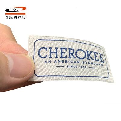 China Hot Sale Free Sample Private Label Viable Damask Woven Label Garment Fabric Label Custom Woven Label For Clothing for sale