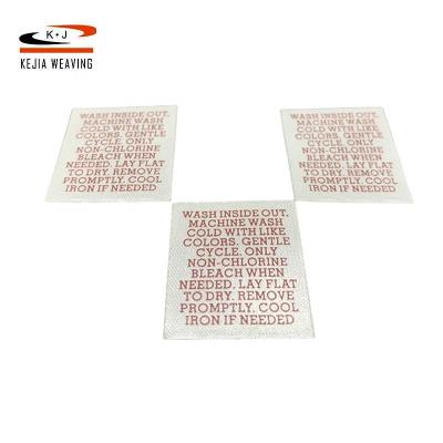 China Viable Wholesale Custom Logo Woven Label Clothing Printed Label for sale