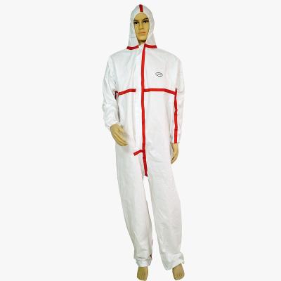 China Type 5 Type 6 SF Microporous SBPP/SMS/MICROPOROUS heat seal taped disposable coverall for protection for sale