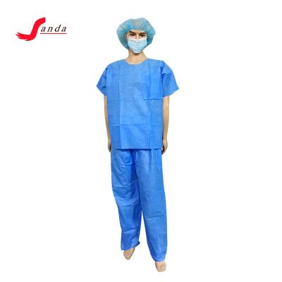 China Medical Polymer Materials & Sellable Products Medical Disposable SMS Nonwoven Surgical Gown Scrub Suit for sale