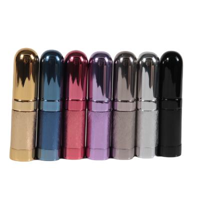 China 6ml Personal Care Tube Perfume Bottle Spray Mini Bullet Shaped Portable Aluminum Dispensing Glass Bottle for sale