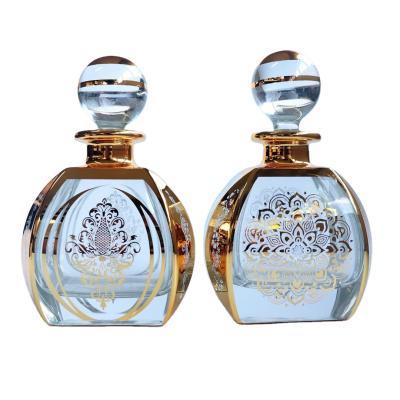 China ZP31VD-200ml Personal Care Special Shape Gift Empty Perfume Bottle 200ML Glass Empty Glass UV Etching OEM for sale