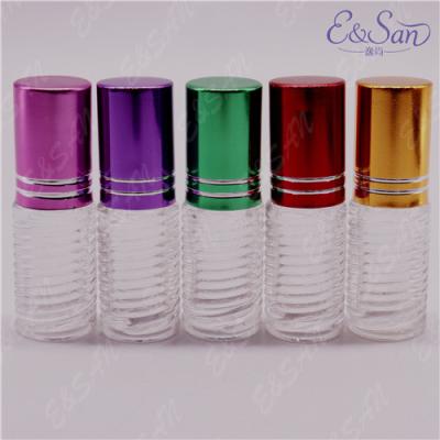 China FZ79-2ML Personal Care Clear Bottle With Essential Oil Aluminum Empty Plastic Bottle Roll-On Perfume Glass Refill Bottles Hot Stock for sale