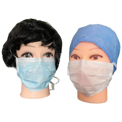 China Wholesale Price Adult Medical Disposable Face Mask With Cord Tie 3 Layer Nonwoven Surgical Face Mask for sale