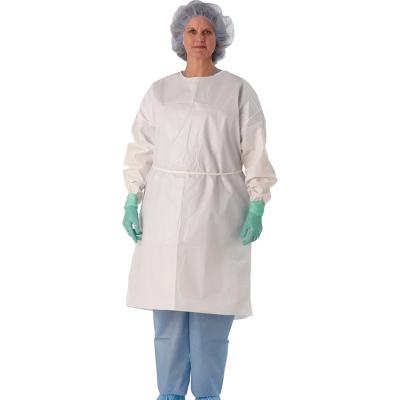 China New Design PP Breathable Disposable Gown With 2 Pairs Rope Plastic Surgical Gown Isolation Gown for sale