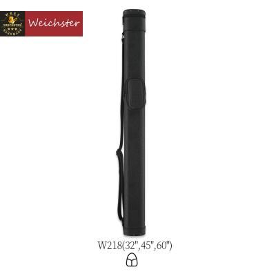 China For Pool/Center Joints W218 Cue 1x2 Pool Cue Case Single Bag For 1 Butt 2 Shafts 3 Holes Black Color 1/2 Cue Case for sale