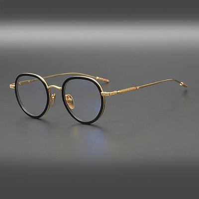 China For reading glass Shenzhen factory spot can be changed exquisite round cut titanium glasses brand frame glass men and women for sale