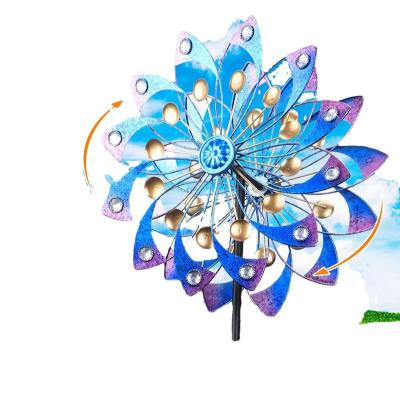 China Contemporary Wholesale Decorative Garden Windmill OEM Metal Windmill Outdoor Metal Wind Spinners for sale