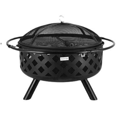 China Outdoor Round Backyard Wooden Garden Patio Firepit Metal Fire Pit ZY103 for sale