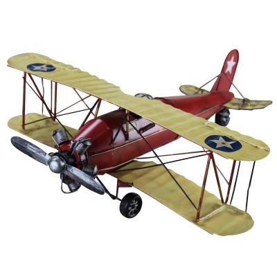 China China Vintage Mini Airplane Iron Model Metal Airplane With Handmade Crafts Living Room Bedroom Boy Toy Gift for sale