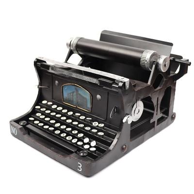 China Antique Typewriter Vintage Handmade Metal Model China Metal Ornaments Decor For Home Room Office Decor for sale