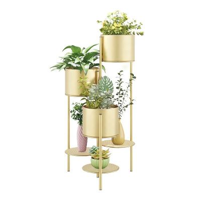 China Minimalist Plant Stand Outdoor Flower Pot Stands Wrought Iron Plant Stand Flower Pot Shelf Indoor Flower Stands for sale