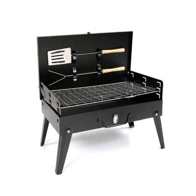 China Easily Assembled Wholesale Movable Barbecue Charcoal BBQ Box Portable Grill for sale