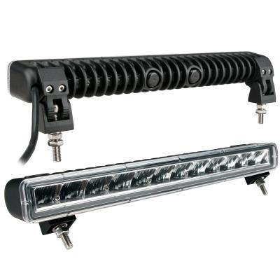 China Die Cast Aluminum Alloy Tuff Plus 12v 24v Emark 14 Inch LED Grill Drive Slim Offroad Bumper Light Bar for sale