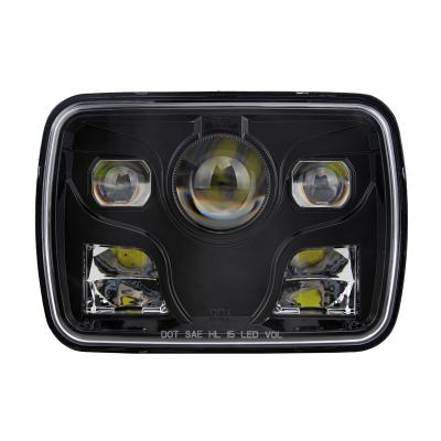 China Truck and Bus Tuff Plus Square 5*7 4*6 Inch High-Low LED Car Truck Motorcycle DOT Beam Bright Headlights for sale