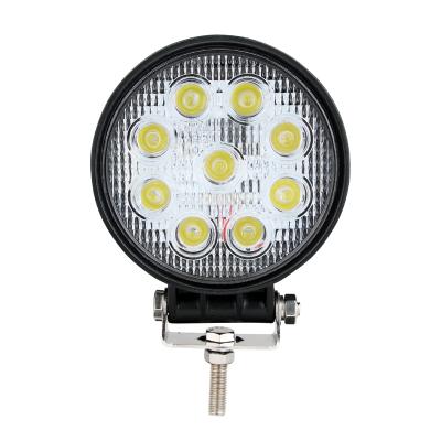 China Tuff Plus Emark EMC 27W Round Head Spotlight Truck Vehicle Lamp Led Work Light F0108 for sale