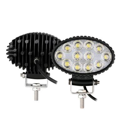 China Aluminum Alloy Housing Tuff Plus CE Rohs12V 24V 36W Oval Trailer Tractor LED Work Light for sale