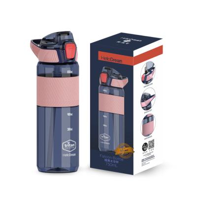 China Amazon Success 750ml Water Bottle Viable Bpa Tritan Free Drink Bottle Portable Plastic Water Bottles for sale