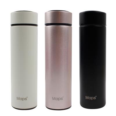 China Sustainable Double Vacuum Insulation 480ml Stainless Steel Smart Water Bottle With Led Temperature Display for sale