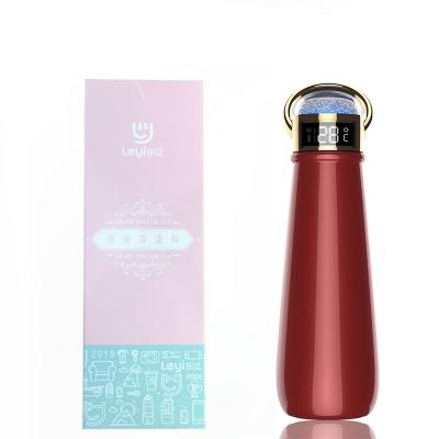 China PORTABLE Dual Wall Time Marker Reminder With Led Temperature Display Vacuum Flask Smart Stainless Steel Water Bottle for sale