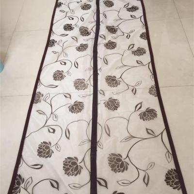 China Modern Flocking Printing Insect Screen Polyester Magnetic Door Curtain for sale