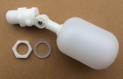 China 3/8'' Plastic Ball Float Valve , White Loft Tank Ballcock Valve for sale