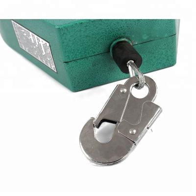 China 10m Wire Rope Retractable Fall Arrester Block With Body Harness for sale