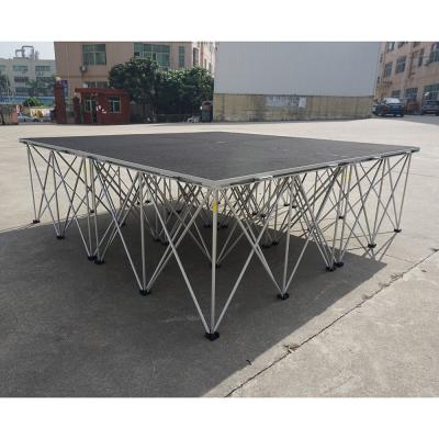 중국 Waterproof Plywood Board Aluminum Riser 18mm Mobile Folding Stage 4ftx4ft For Wedding 판매용