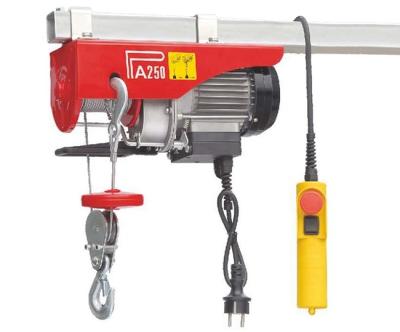 China Pa250 125/250kg Capacity 500w Mini Electric Wire Rope Hoist for sale