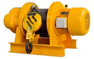 China Gele Kleur 2 de Draadloze Controle van Ton Electric Wire Rope Winch Te koop