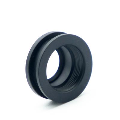 China Optical Black Surveillance Anodized CNC Security Monitor Ring Camera Lens Parts for sale