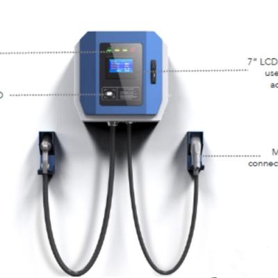 China 30KW AC&DC fast charging stations with Chademo, CCS and type - 2 connector and OCPP, RFID 700*600*1630mm (L*W*H) for sale