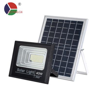 China Solar Powered Garden FANGCAI 40w Reflector Solar Panel Light Outdoor Led Flood Light for sale