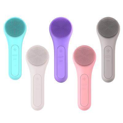 China Hot Cold Ultrasonic Facial Cleansing Brush Pink DEEP CLEANING Facial Cleansing Brush for sale