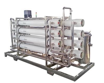 China 1250 kg Stainless Steel 304 Large Scale 5000L/H Skid Mounted RO Water Treatment System for sale