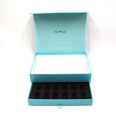 China Recyclable Wholesale Double-Layer Drawstring Clamshell Customizable Wholesale Customizable Coated Paper Cosmetic Gift Box for sale