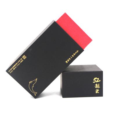 China Customizable Recyclable PP Coated Paper Integrated Flocking Tray , High End Top-Opening Wine Box High Quality for sale