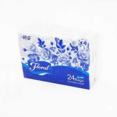 China High quality pocket fabric 4 plys 8sheets FLORAL pocket fabric for CHINA BLUE for sale